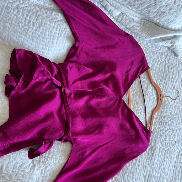 Satin wrap shirt - Picture 2 of 4